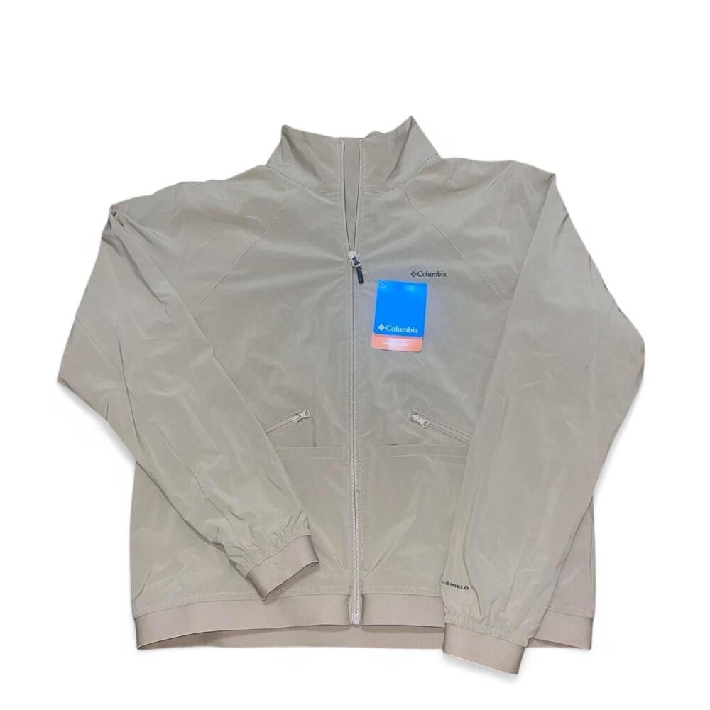 Columbia Sportswear Women's Tan Omni-Shade Pleasant Creek Hiking Jacket SZ L
